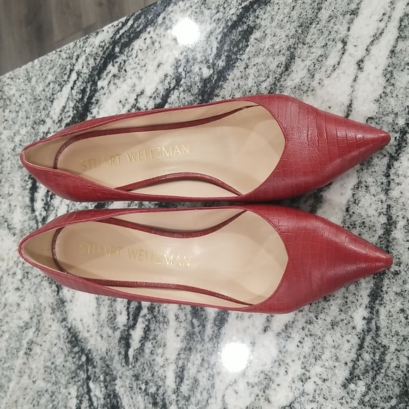 Stuart weitzman red croc heels - Picture 10 of 13